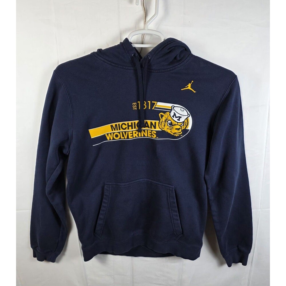 Vintage Jordan Michigan Wolverines Medium Blue Hoodie‎ Hoodie